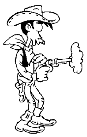 Lucky Luke Cowboy Coloring Page